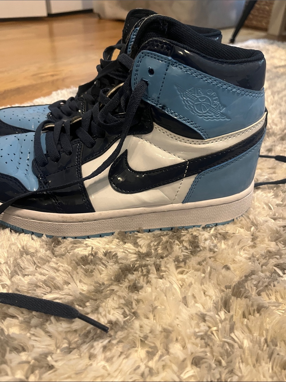 Nike Air Jordan 1 High OG Light Blue Navy White Women’s Sneakers